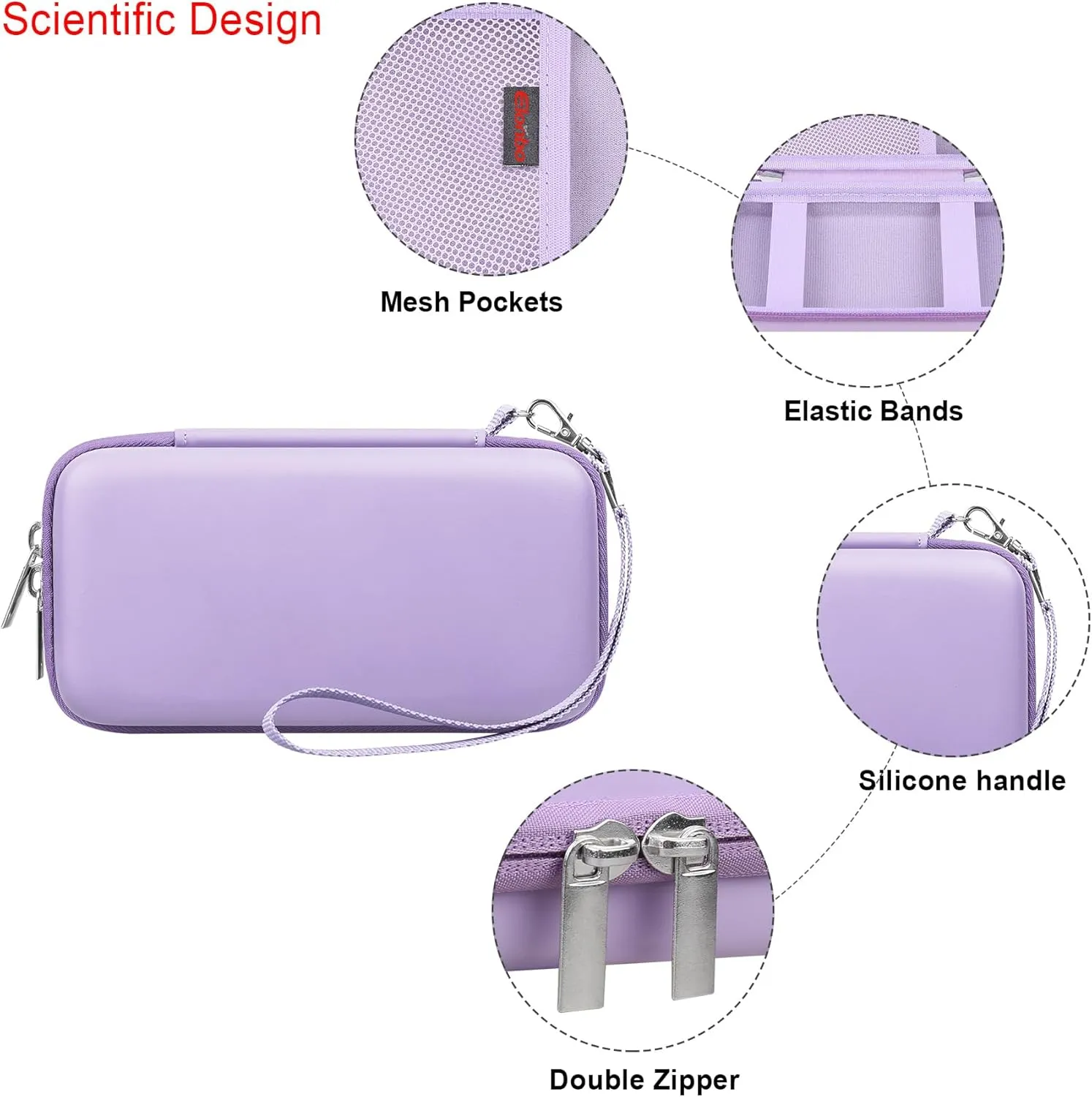 Elonbo Diabetic Supplies Travel Case, Diabetic Supply Organizer Bag, Glucose Meter Storage Case, Insulin Pen Carrying Case for Glucose Monitor, Blood Sugar Test Strips, Lancets, Syringe, Purple