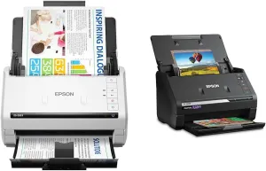 Epson DS-530 II Color Duplex Document Scanner for PC and Mac with Sheet-fed, Auto Document Feeder (ADF) & FastFoto FF-680W Wireless High-Speed Photo and Document Scanning System, Black