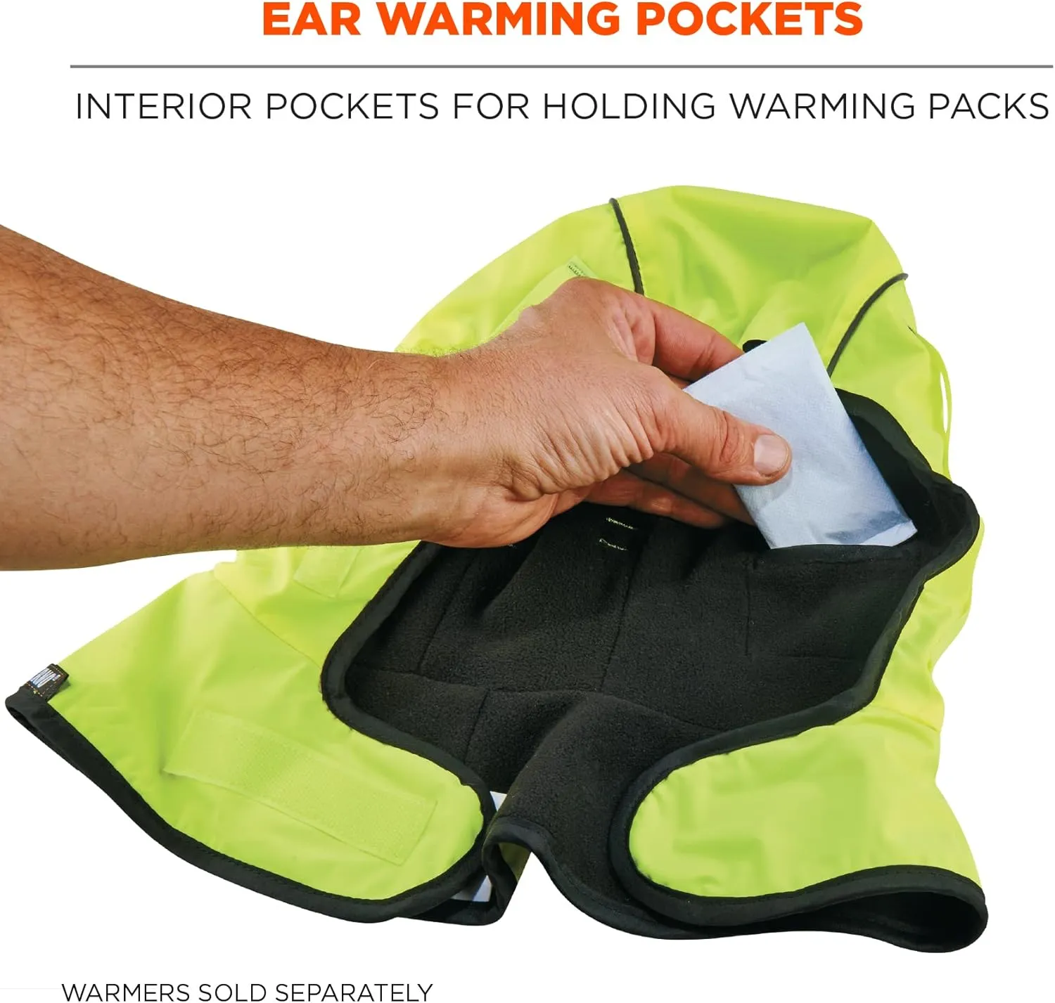 Ergodyne N-Ferno 6842 Winter Hard Hat Liner - 2-Layer, Fleece-Lined, Polyester Shell, Shoulder Length