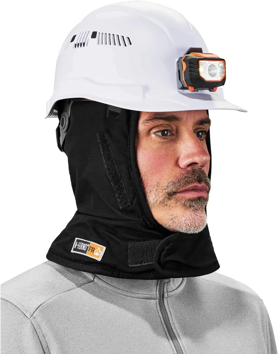 Ergodyne Winter Hard Hat Liner, FR Rated, Thermal Fleece Lining, Shoulder Length, N-Ferno 6882, Factory