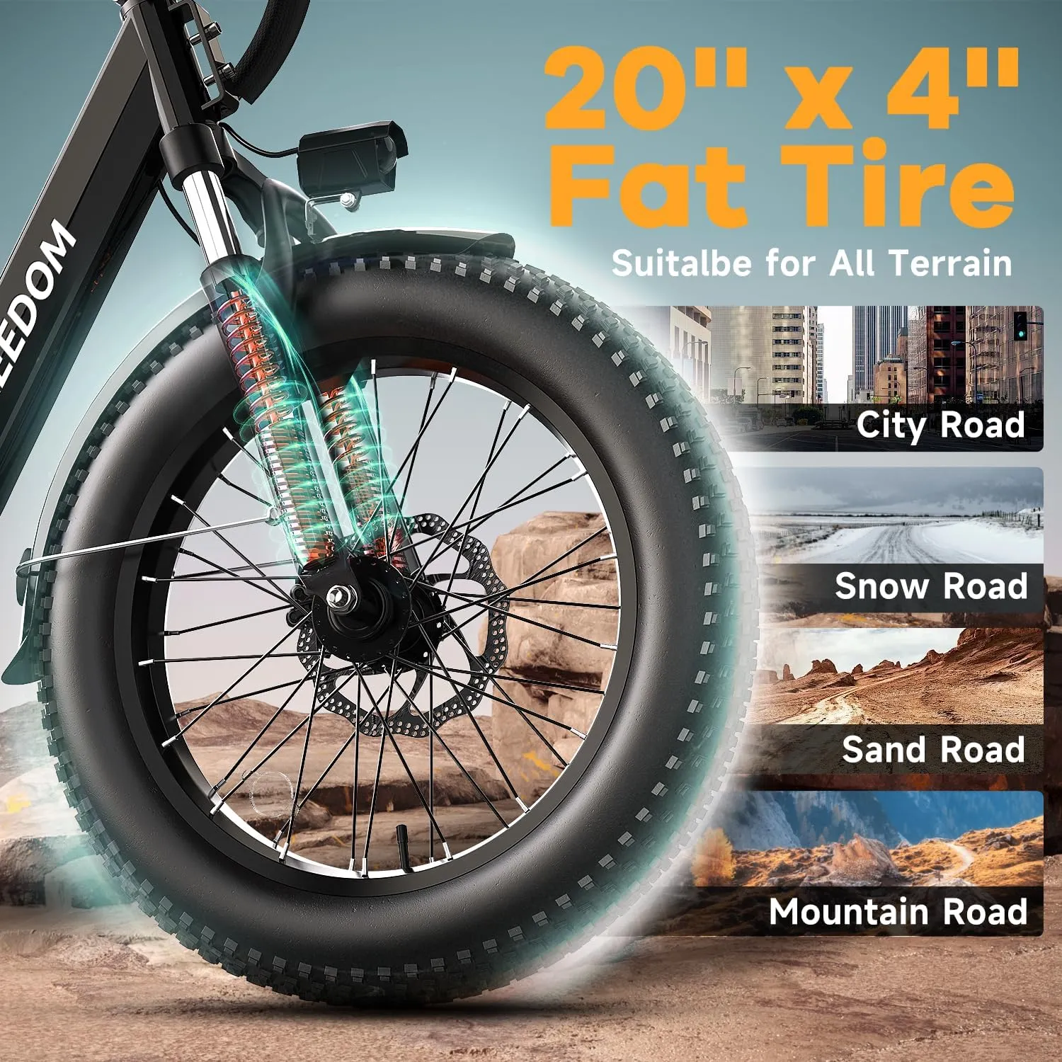 EUY Electric Bike for Adults with Peak 1500W Motor, 48V 20Ah Removable Battery Fast Ebike,Max 70Miles & 30MPH,20" x4.0 Fat Tire Commuting Electric Mountain Bike,7-Speed, Step-Thru Bicycle