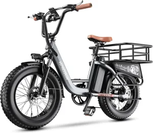 EUY Electric Bike for Adults with Peak 1500W Motor, 48V 20Ah Removable Battery Fast Ebike,Max 70Miles & 30MPH,20" x4.0 Fat Tire Commuting Electric Mountain Bike,7-Speed, Step-Thru Bicycle