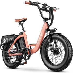 EUY Electric Bike for Adults with Peak 1500W Motor, 48V 20Ah Removable Battery Fast Ebike,Max 70Miles & 30MPH,20" x4.0 Fat Tire Commuting Electric Mountain Bike,7-Speed, Step-Thru Bicycle