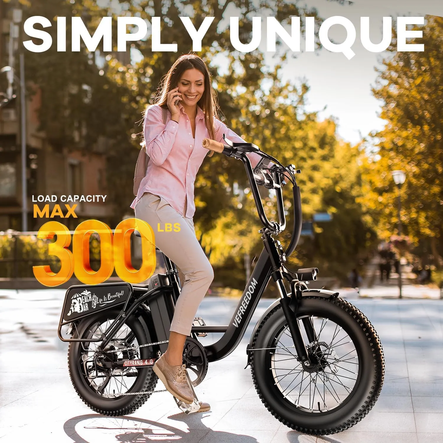 EUY Electric Bike for Adults with Peak 1500W Motor, 48V 20Ah Removable Battery Fast Ebike,Max 70Miles & 30MPH,20" x4.0 Fat Tire Commuting Electric Mountain Bike,7-Speed, Step-Thru Bicycle