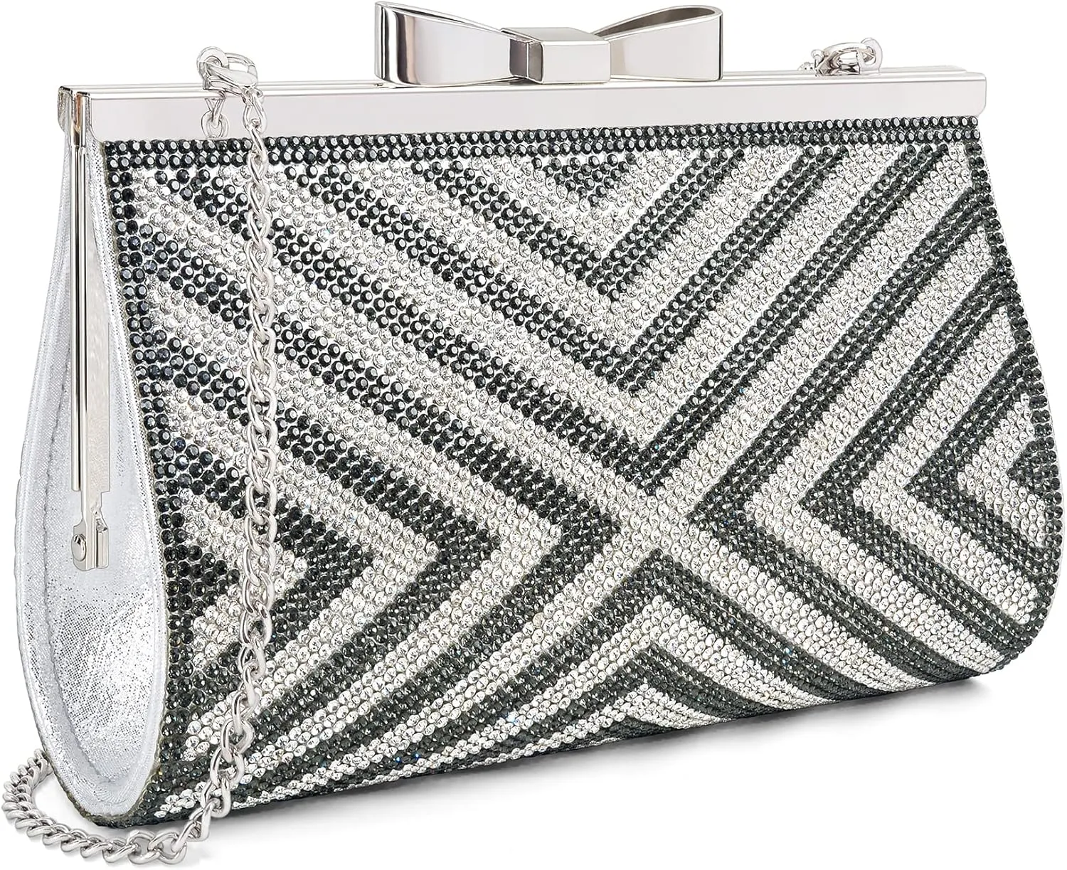 Evening Clutch Bag Cocktail Prom Sparkly Rhinestone Crystal Bride and Bridesmaid Wedding Party Formal Purses for Women