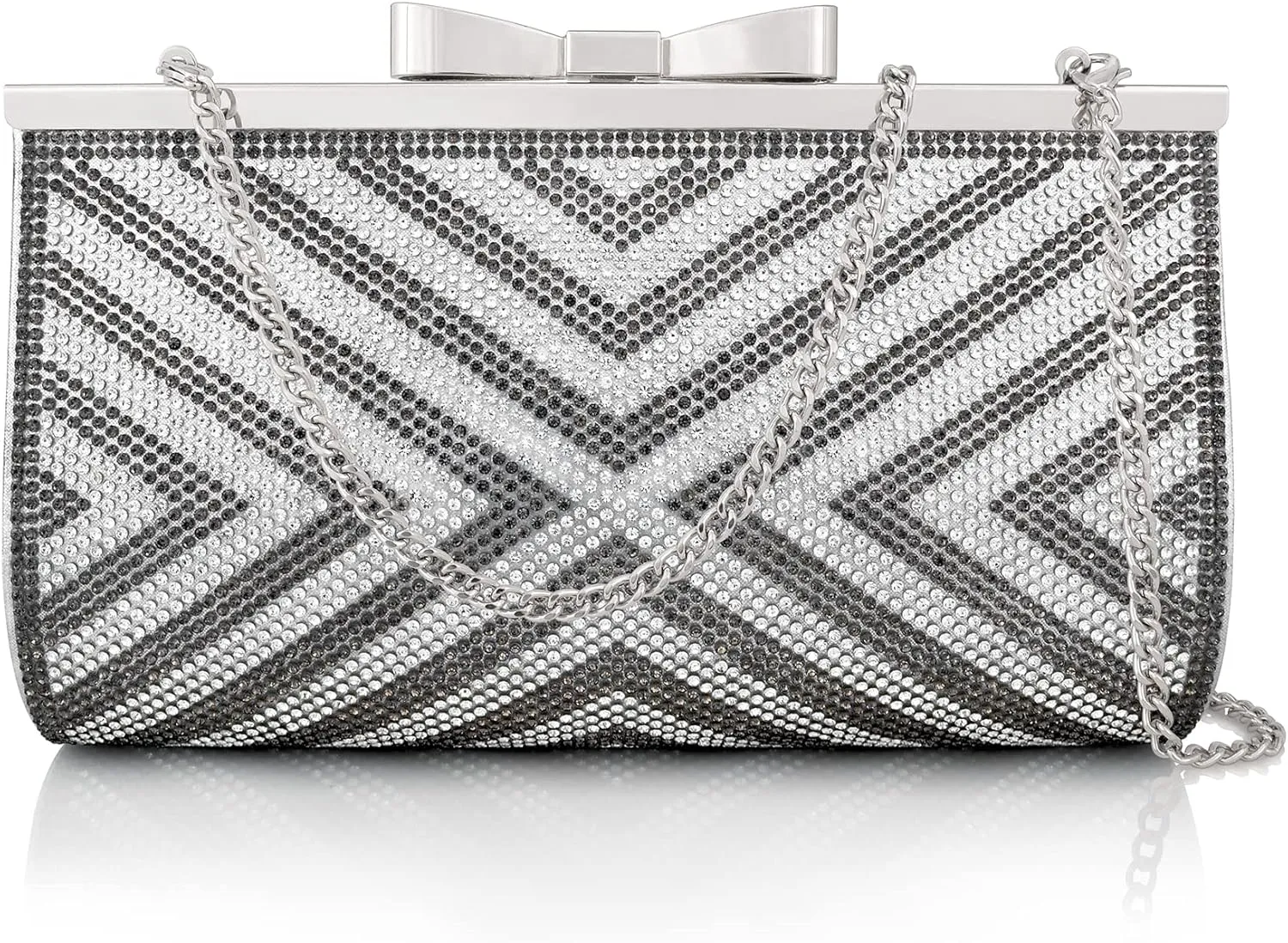 Evening Clutch Bag Cocktail Prom Sparkly Rhinestone Crystal Bride and Bridesmaid Wedding Party Formal Purses for Women