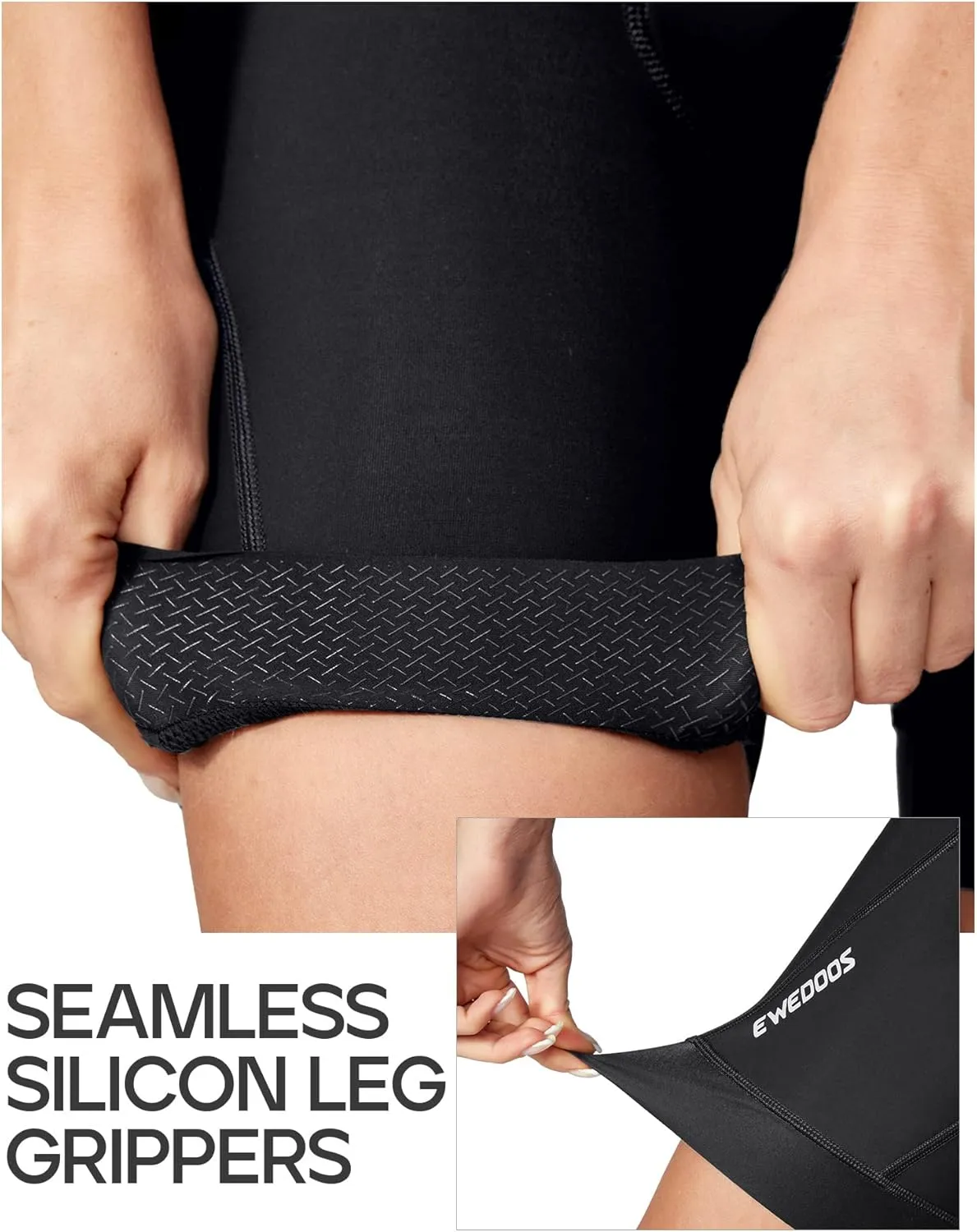 Ewedoos Padded Bike Shorts for Women With 4 Pockets, 4D Padding Cycling Shorts for 3H  Rides, Bicycle Shorts