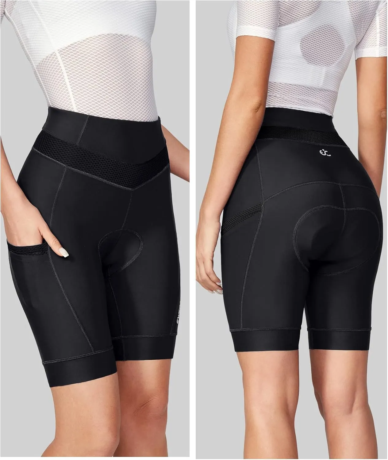 Ewedoos Padded Bike Shorts for Women With 4 Pockets, 4D Padding Cycling Shorts for 3H  Rides, Bicycle Shorts