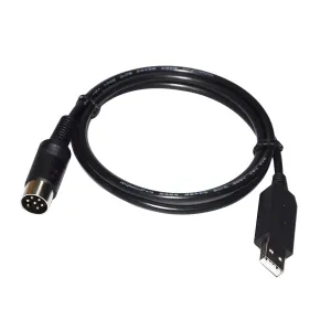 F1T-D2I FT232RL USB to 6PIN 6 DIN Connector RS232 Serial Communication Programming Cable for PASSAP E6000 Knitting Machine to PC(300cm)