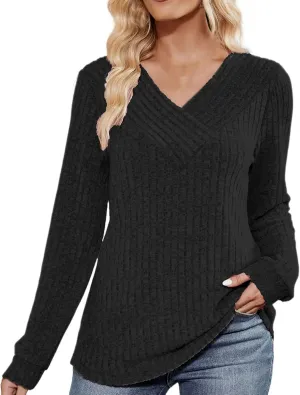 Fall Shirts for Women 2024 Out Five Quarter Sleeve Top Skirt with Smock Striped Sweater Western Outfit for Women