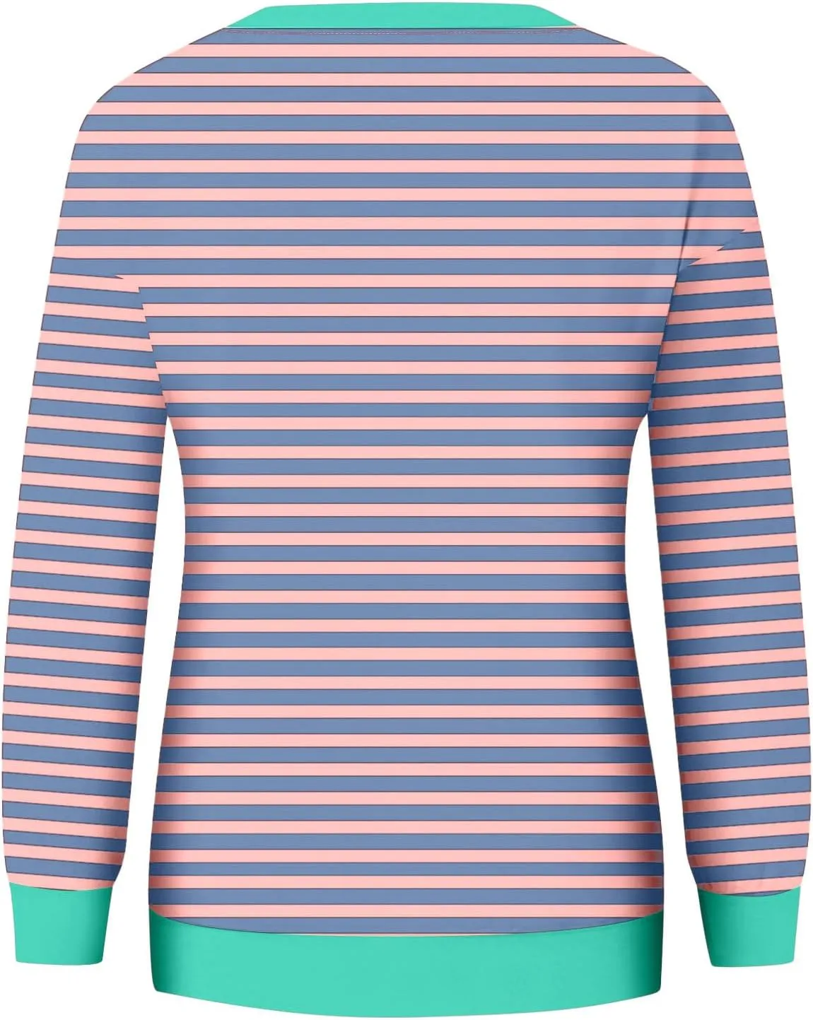 Fall Sweatshirts for Women Fashion 2024 Oversized Crewneck Striped Long Sleeve Shirts Hoodies Preppy Top Y2K Outfits