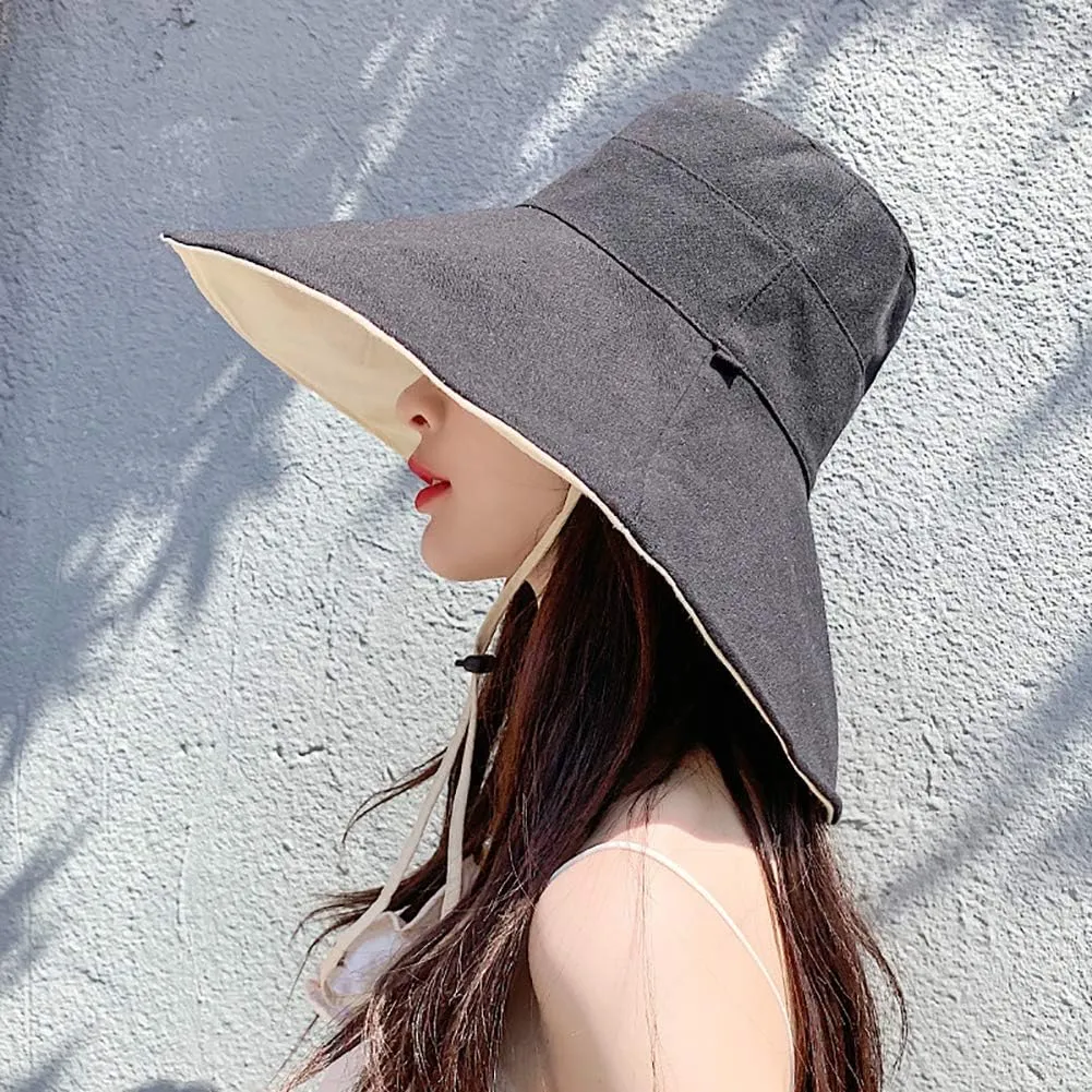 FaroDor Women's Reversible Bucket Hat UV Protection Packable Travel Cap Wide Brim Sun Hats