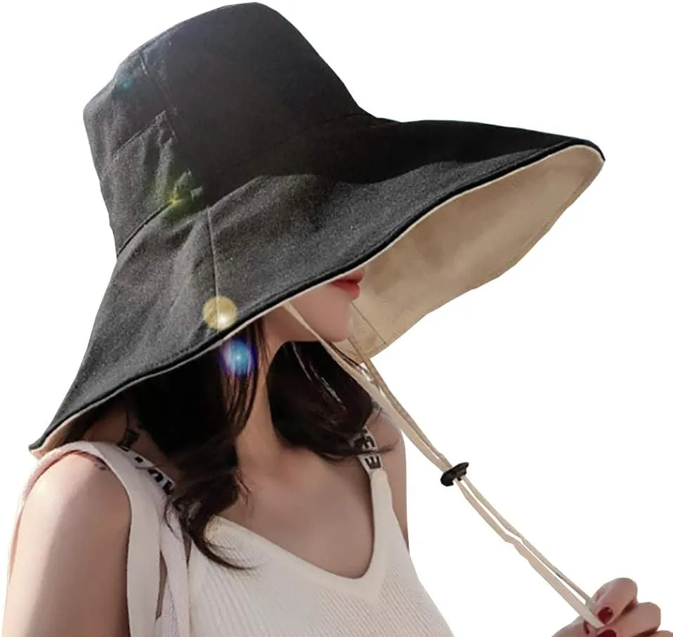 FaroDor Women's Reversible Bucket Hat UV Protection Packable Travel Cap Wide Brim Sun Hats