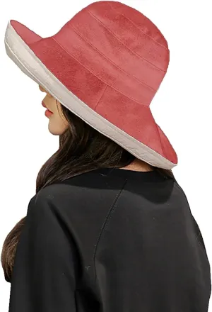FaroDor Women's Reversible Bucket Hat UV Protection Packable Travel Cap Wide Brim Sun Hats