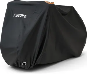 Favoto Bike Cover Waterproof Outdoor Bicycle Cover for 2-3 Bikes UV Snow Wind Proof with Anti-Theft Lock Hole Reflective Straps Storage Bag for Mountain Road Electric City Bike 79x41.3x44 Inch
