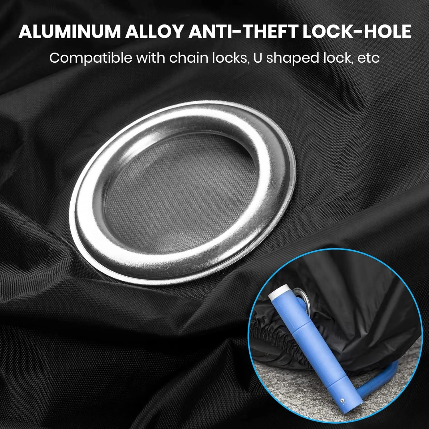 Favoto Bike Cover Waterproof Outdoor Bicycle Cover for 2-3 Bikes UV Snow Wind Proof with Anti-Theft Lock Hole Reflective Straps Storage Bag for Mountain Road Electric City Bike 79x41.3x44 Inch