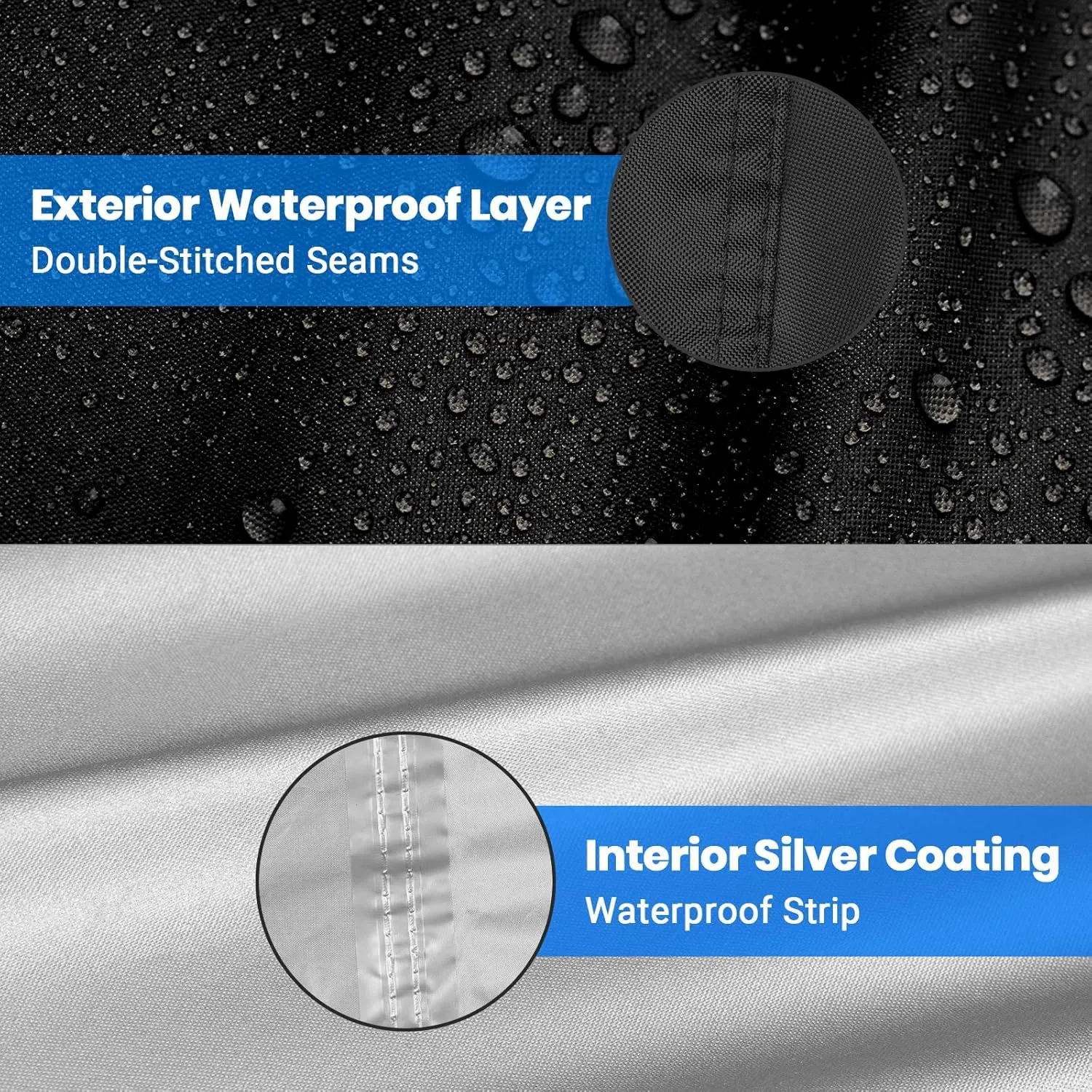 Favoto Bike Cover Waterproof Outdoor Bicycle Cover for 2-3 Bikes UV Snow Wind Proof with Anti-Theft Lock Hole Reflective Straps Storage Bag for Mountain Road Electric City Bike 79x41.3x44 Inch