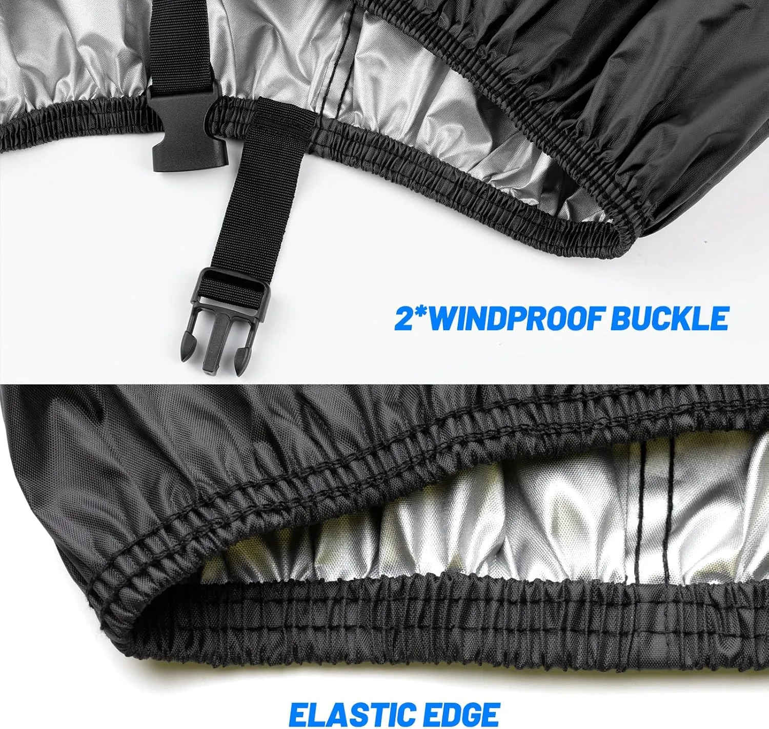 Favoto Bike Cover Waterproof Outdoor Storage for 1 or 2 Bikes Bicycle Cover Heavy Duty Rain Sun UV Dust Wind Proof with Storage Bag Bike Tarp for EBike Mountain Road City Bike, Black