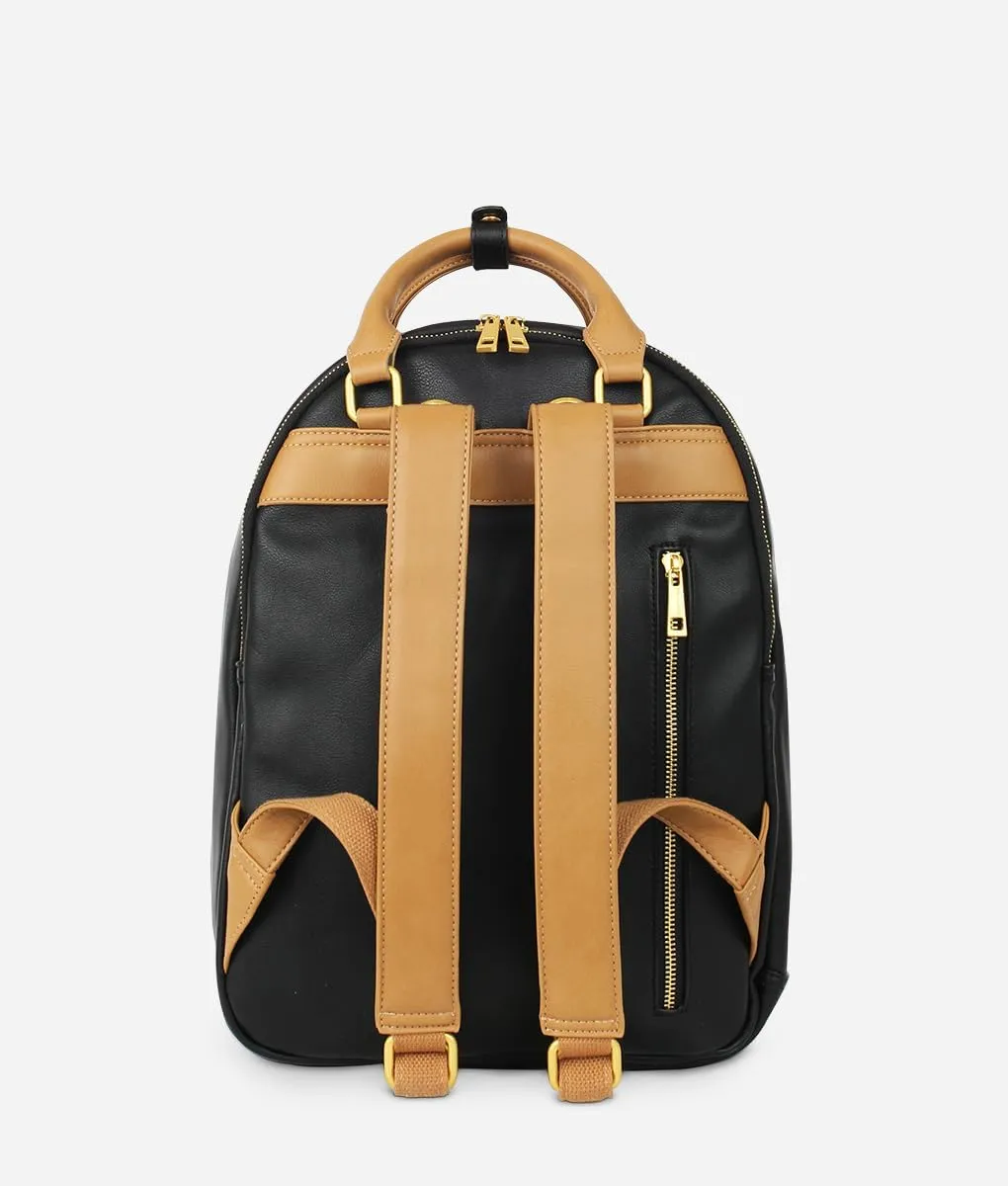 FAWN DESIGN Diaper Pack Ultimate Bundle (Classic Backpack with Contemporary Diaper Bag Features) (Black/Tan Bundle)