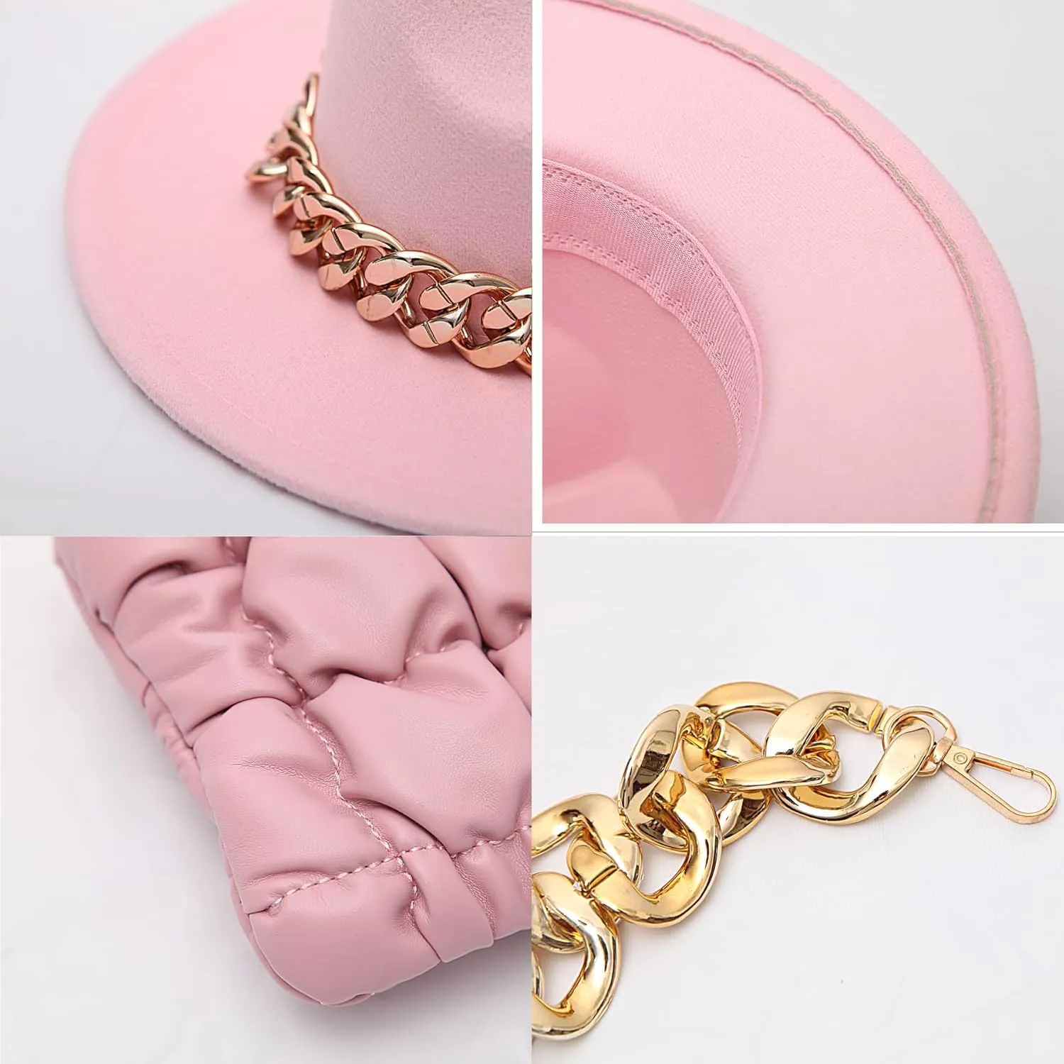 Fedora Hats for Women，FeltPanama Hat，womens fedora