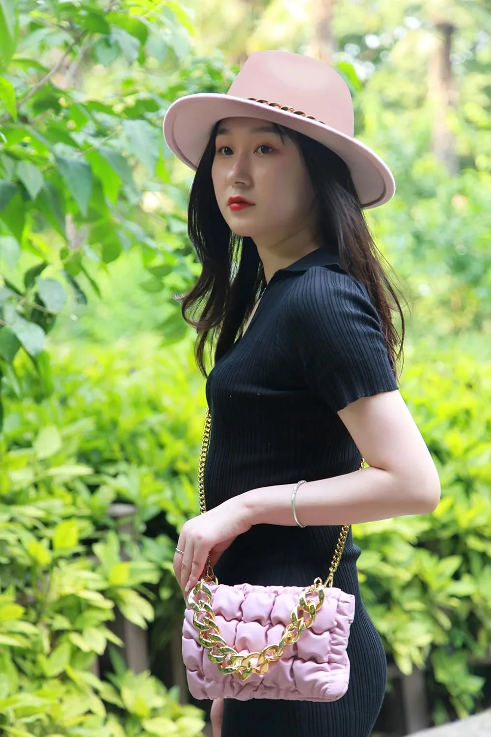 Fedora Hats for Women，FeltPanama Hat，womens fedora