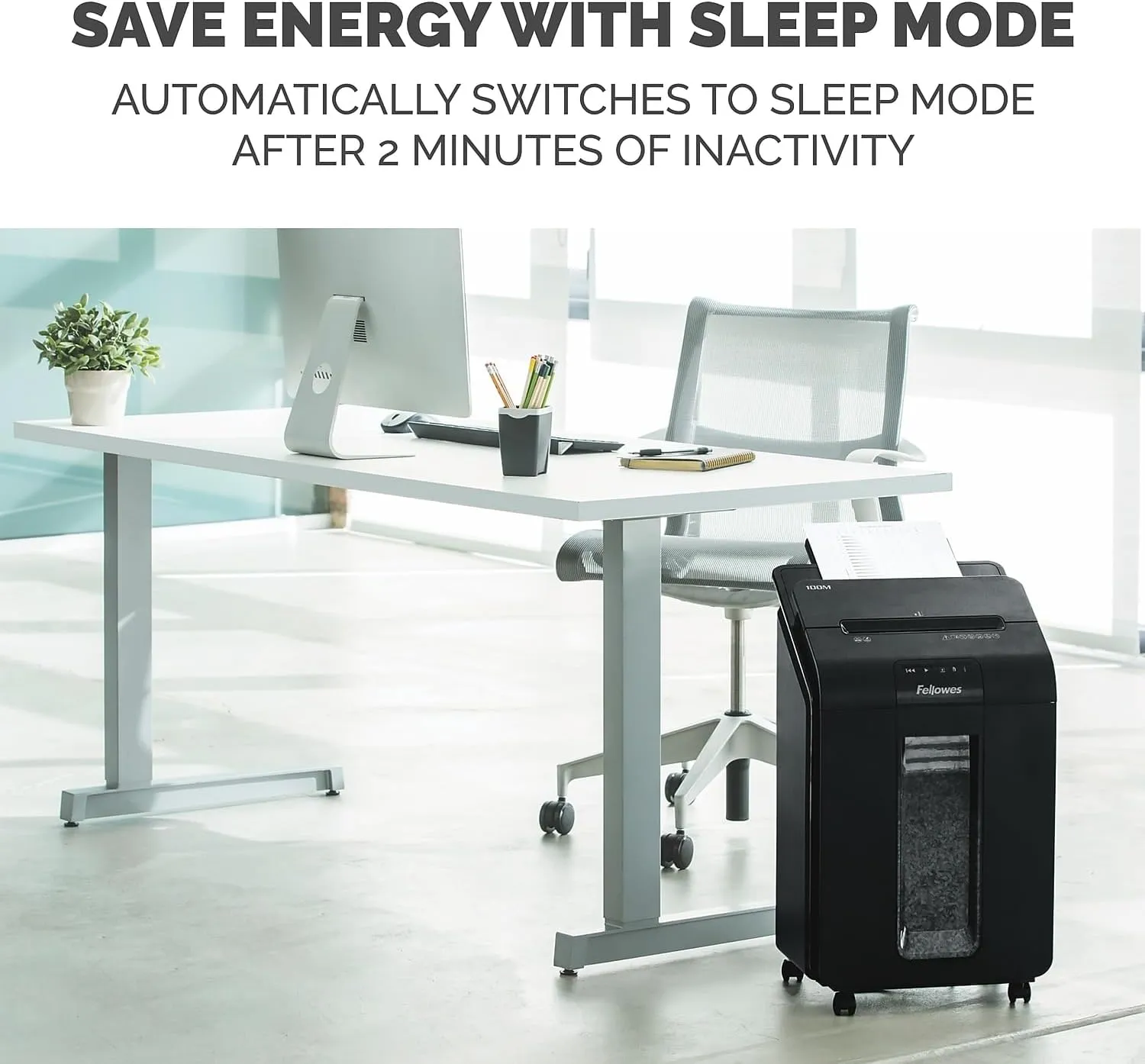 Fellowes AutoMax Micro-Cut 100M Commercial Office Auto Feed 2-in-1 Paper Shredder with 100-Sheet Capacity