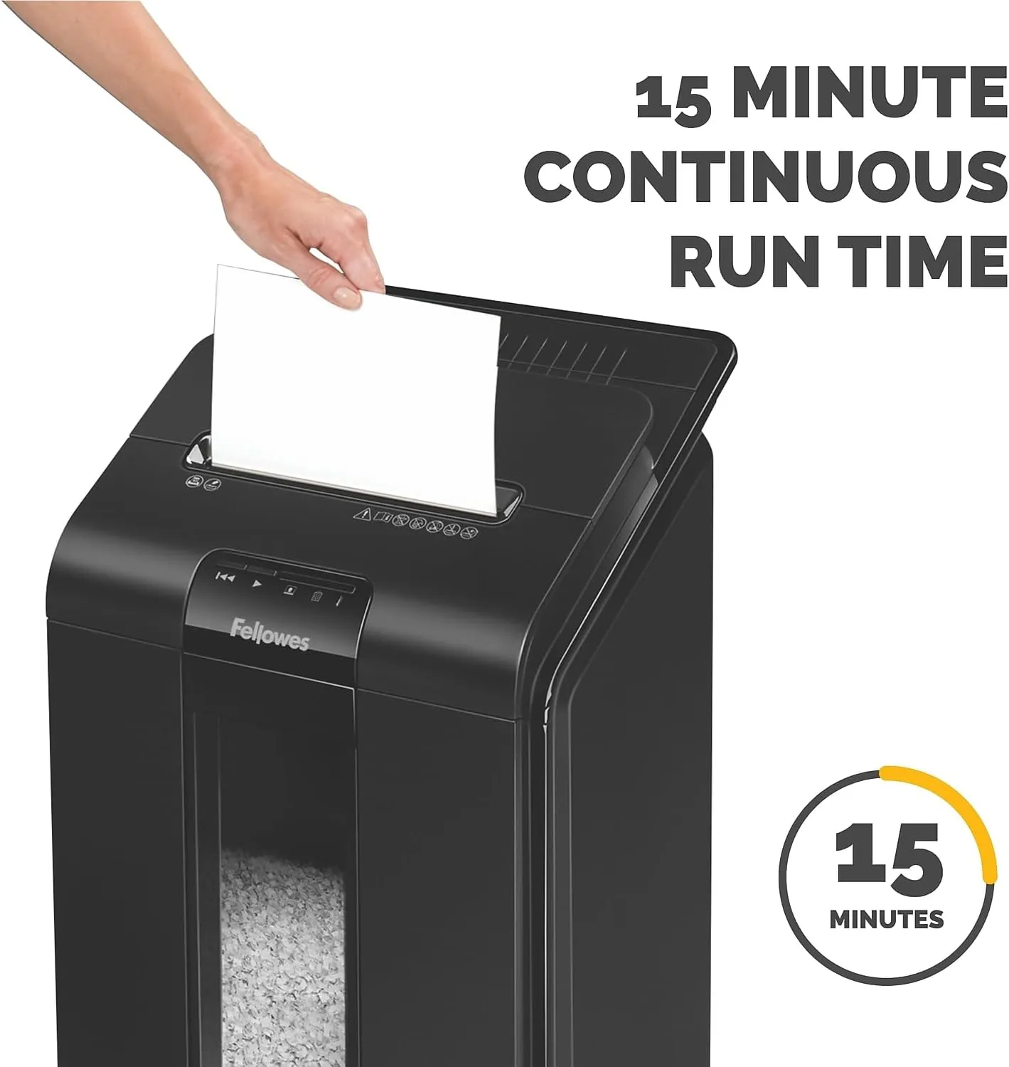 Fellowes AutoMax Micro-Cut 100M Commercial Office Auto Feed 2-in-1 Paper Shredder with 100-Sheet Capacity