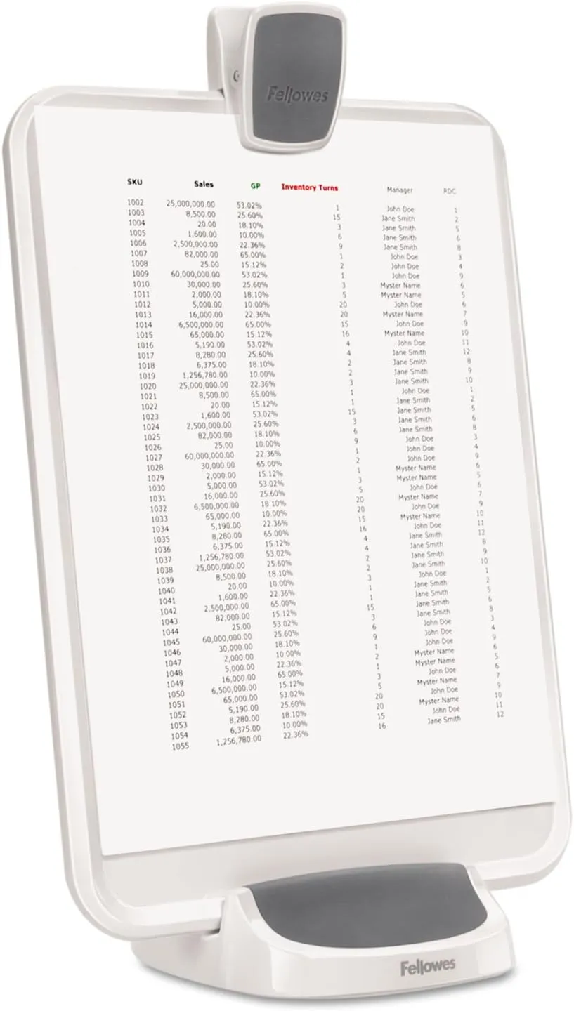 Fellowes I-Spire Series Document Lift/Holder, White/Gray (9311503)