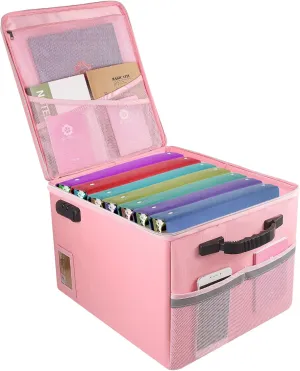 Fireproof File Cabinet with Lock, Fireproof Document Organizer Collapsible File Box Filing Cabinet with Handle for Letter Legal Folder Certifications