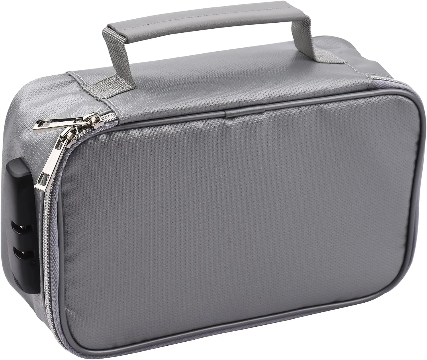 Fireproof File Document Bag Organizer Handbag with Combination Small Gray Bag for Bank Cards, Documents, Files, etc. (with lock 1) (with lock 2)