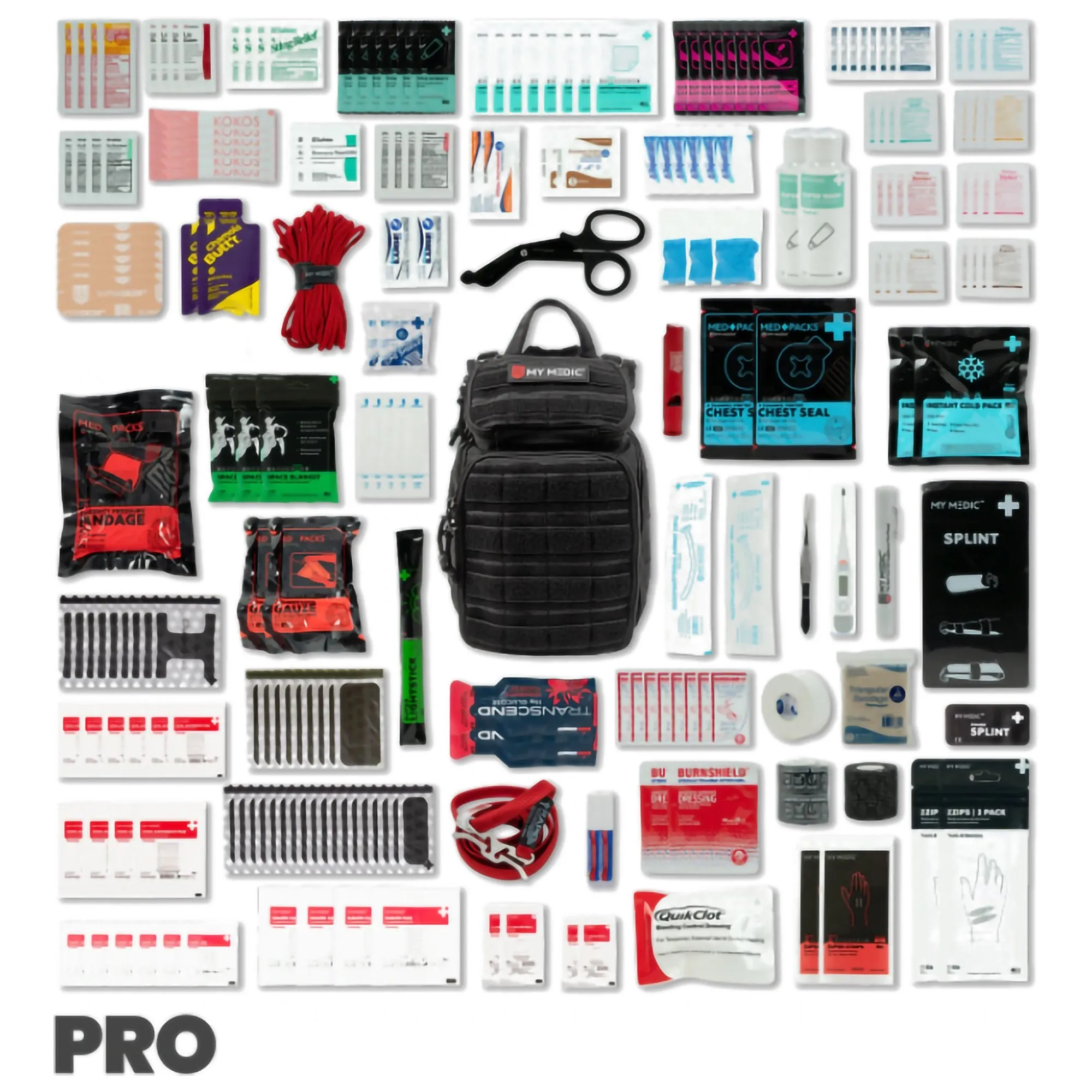 First Aid Kit My Medic™ RECON Pro Red Nylon Backpack