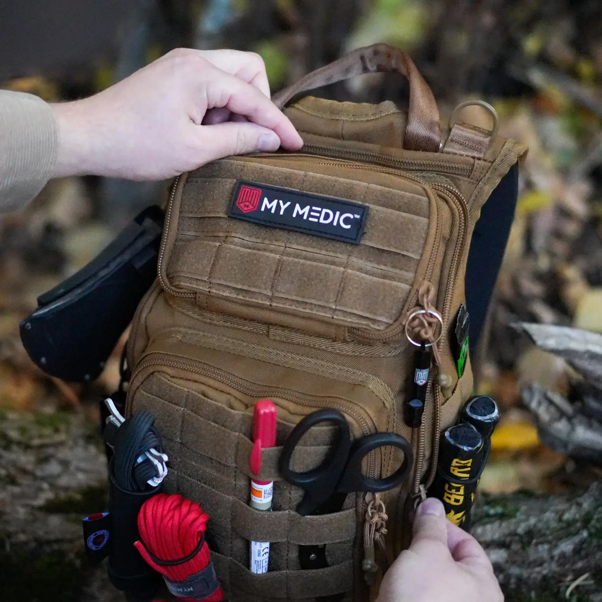 First Aid Kit My Medic™ RECON Pro Red Nylon Backpack