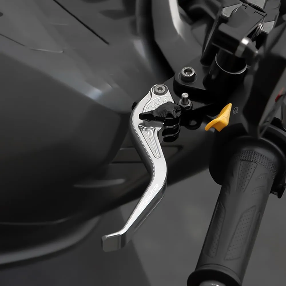 Fishbone Pattern Short Brake Clutch Lever Set Compatible with MV Agusta F3 675/ F3 800 (NOT, AGO, RC, AMG), CNC Aluminum Alloy Made (Red)