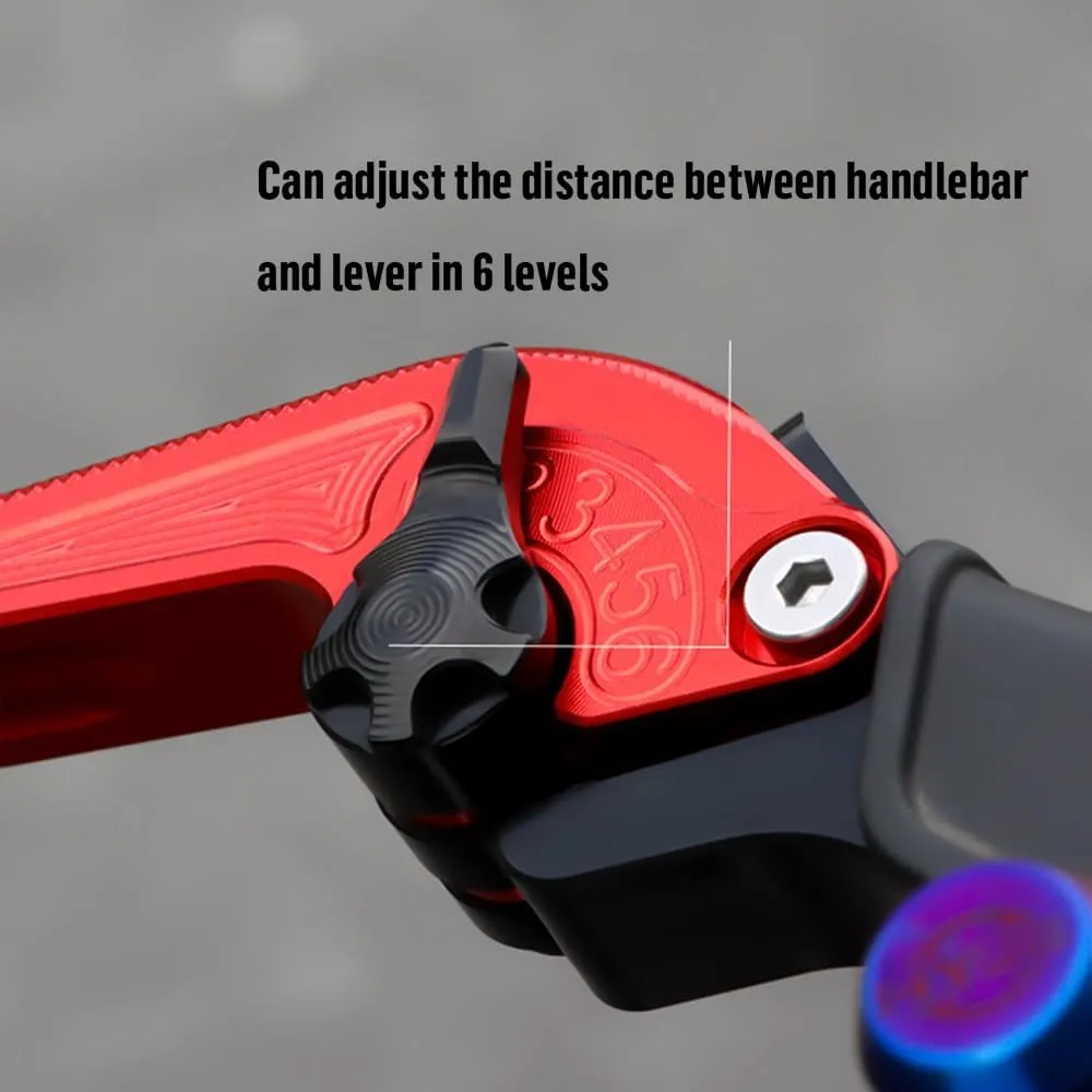 Fishbone Pattern Short Brake Clutch Lever Set Compatible with MV Agusta F3 675/ F3 800 (NOT, AGO, RC, AMG), CNC Aluminum Alloy Made (Red)
