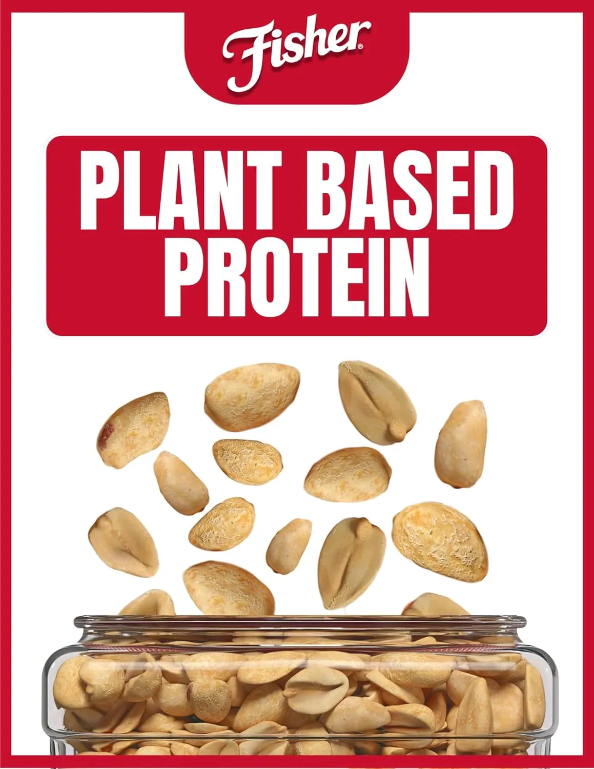 Fisher Snack Sea Salt Dry Roasted Peanuts, 36 Ounces, No Artificial Colors or Flavors