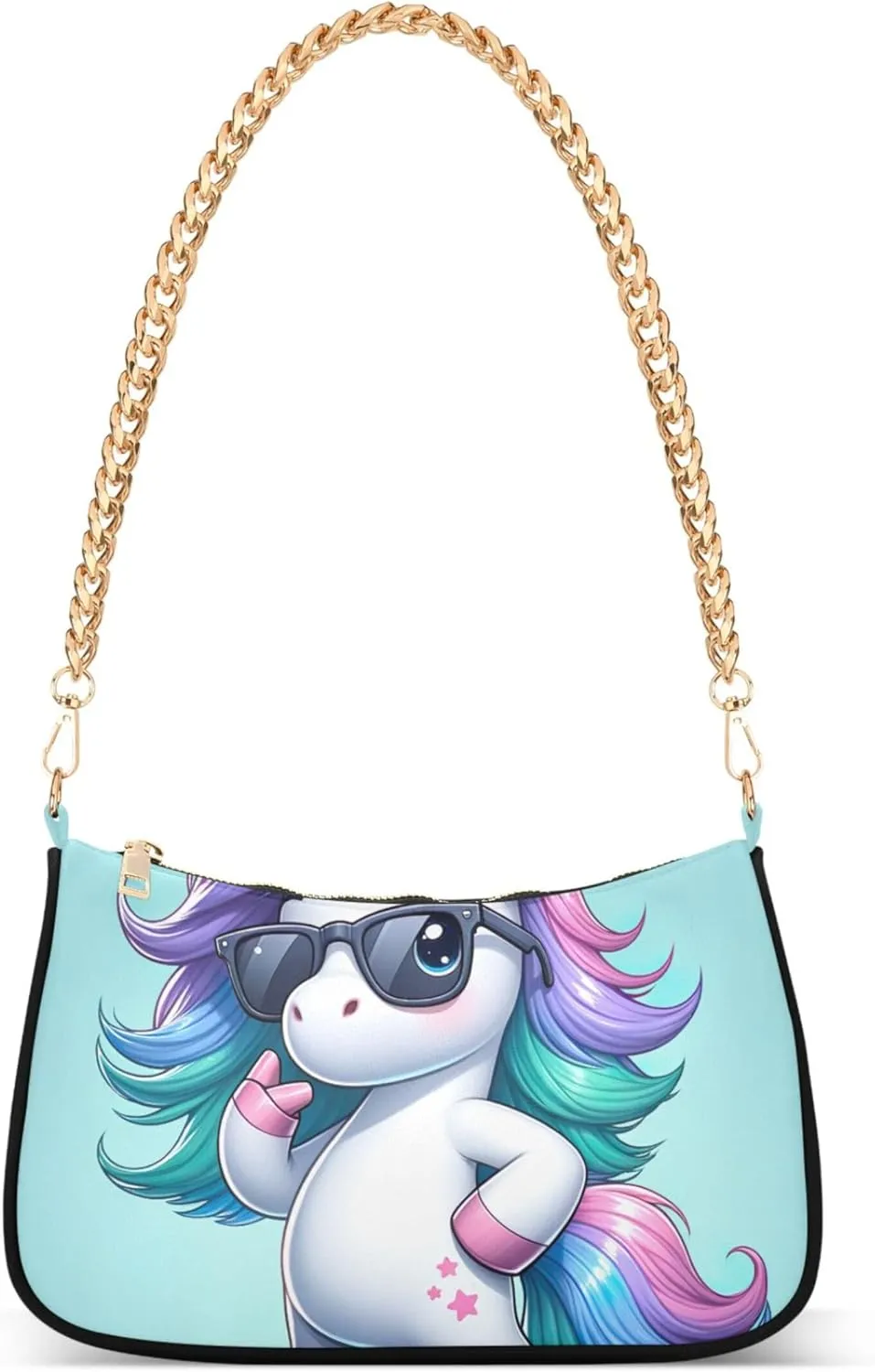 Flamingos Beach Watercolor Women Purse Hobo Party Purses Womens Evening Handbag Chain Ladies Shoulder Bag