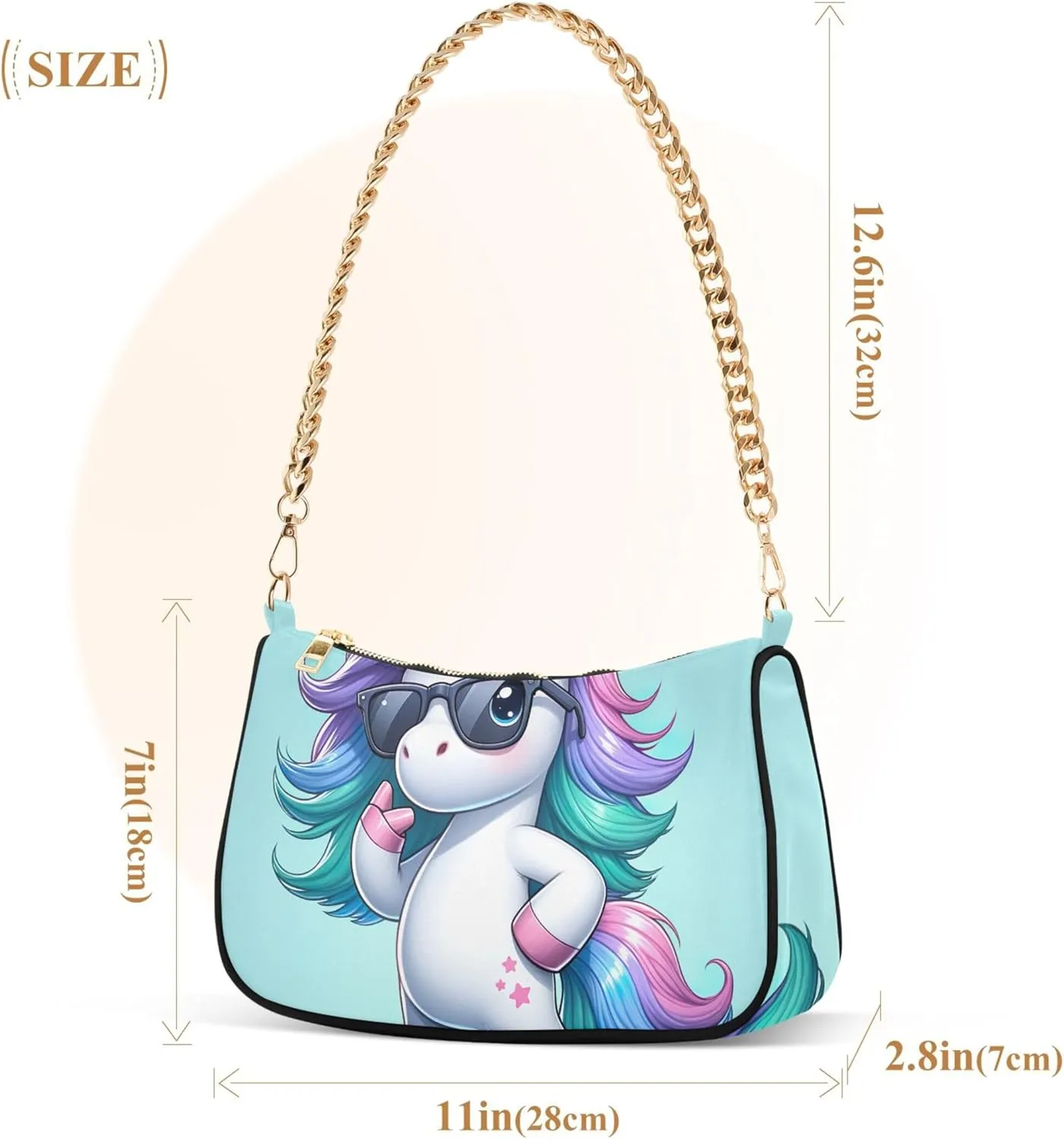Flamingos Beach Watercolor Women Purse Hobo Party Purses Womens Evening Handbag Chain Ladies Shoulder Bag