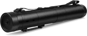 Flexzion Poster, Art, Document Tube with Strap, Expandable Waterproof Plastic Container, Telescoping Cylindrical Storage Case, Portable Paper Holder for Draft Sketch Blueprint, 3.5 I.D. x 30-54