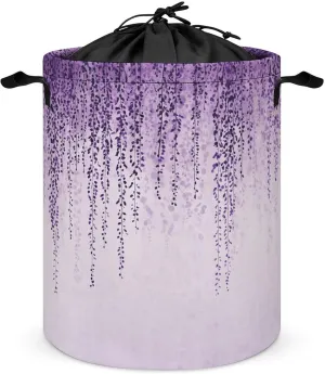 Foldable Laundry Basket, Waterproof Laundry Basket, Collapsible Laundry Bag with Easy Carry Handle, Petal Cascade-237