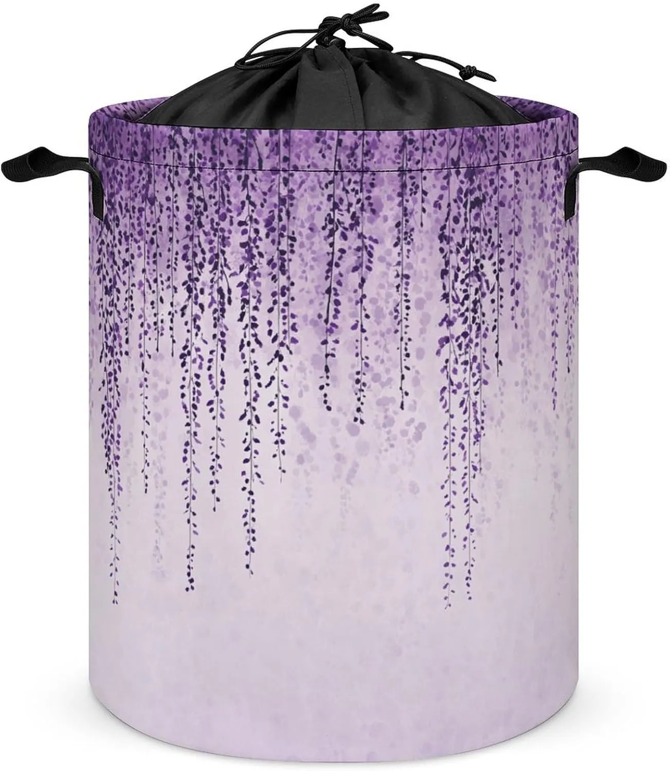 Foldable Laundry Basket, Waterproof Laundry Basket, Collapsible Laundry Bag with Easy Carry Handle, Petal Cascade-237