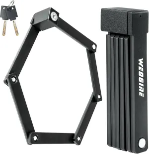 Folding Bike Lock - Award Winning Patented Lightweight High Security Bicycle Lock - Heavy Duty Anti Theft Smart Secure Guard with Key and Case for Bikes or Scooter
