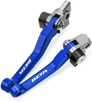 for BETA RR 250 300 350 390 400 430 450 480 498 2T 4T 2013-2022 Motocross Dirt Bike CNC Aluminum Brake Clutch Levers Foldable Lever Motorcycle Pivot Lever Motorcycle Hand Levers(Blue)