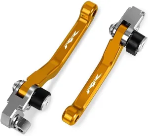 for BETA RR 4T 2008 2009 2010 2011 Motocross Dirt Bike CNC Aluminum Brake Clutch Levers Foldable Lever Motorcycle Pivot Lever Motorcycle Hand Levers(Gold)