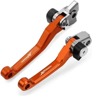 for BETA XTRAINER 2015 2016 2017 2018 Motocross Dirt Bike CNC Aluminum Brake Clutch Levers Foldable Lever Motorcycle Pivot Lever Motorcycle Hand Levers(Orange)