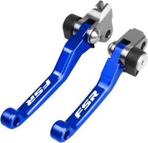 for GASGAS FSE FSR 2003 2004-2009 250EC 300EC Motocross Dirt Bike Brake Clutch Levers Motorcycle Pivot Lever CNC Aluminum Foldable Lever with Logo Three Finger (Color : Blue)