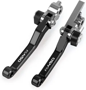 for H&usqvarna FS450 2016 2017 2018 Motocross Dirt Bike CNC Aluminum Brake Clutch Levers Foldable Lever Motorcycle Pivot Lever Lever Handle(Black)
