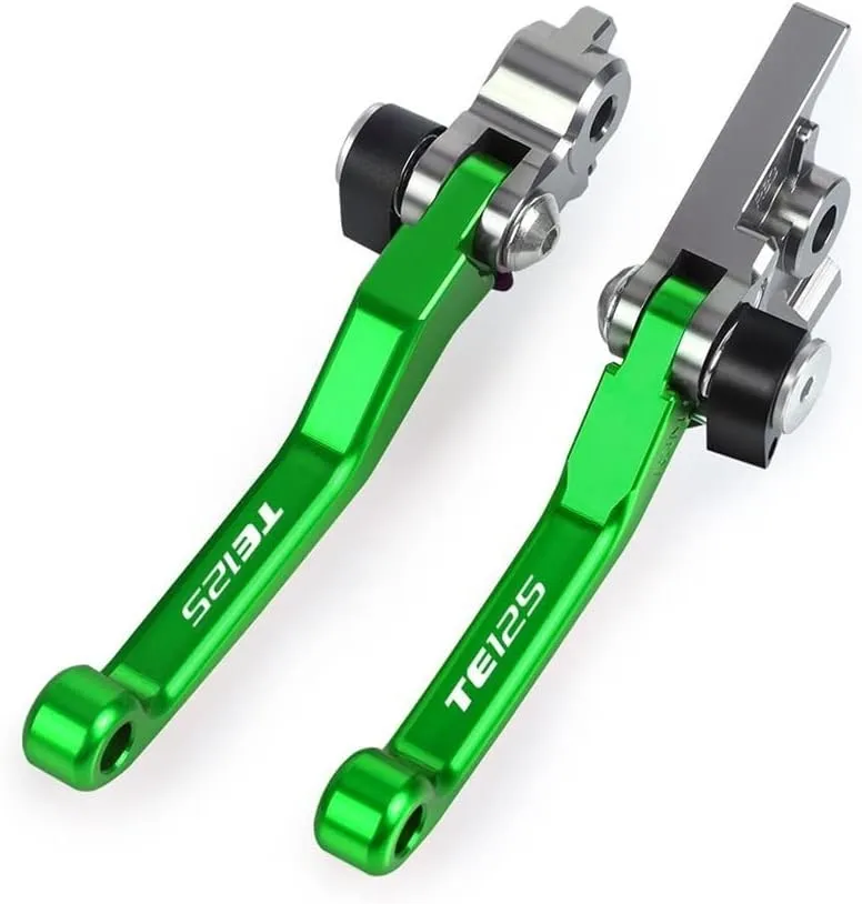 for H&usqvarna TE125 2014 2015 2016 Motocross Dirt Bike CNC Aluminum Brake Clutch Levers Foldable Lever Motorcycle Pivot Lever Lever Handle(Green)