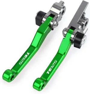 for H&usqvarna TE125 2014 2015 2016 Motocross Dirt Bike CNC Aluminum Brake Clutch Levers Foldable Lever Motorcycle Pivot Lever Lever Handle(Green)