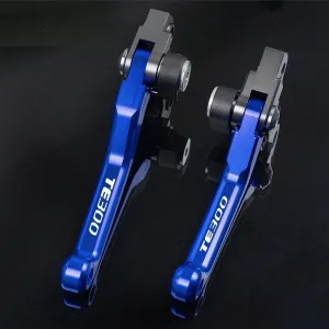 for H&usqvarna TE300 2014 2015 2016 Motocross Dirt Bike CNC Aluminum Brake Clutch Levers Foldable Lever Motorcycle Pivot Lever Lever Handle(Blue)