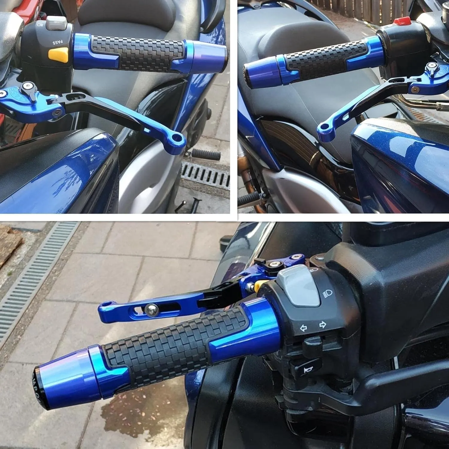 for Hon&da CBF600 CBF 600 2006-2013 2012 Motorcycle Clutch Brake Lever Extendable Adjustable Foldable Levers Handlebar Grips Lever Handle(Green)